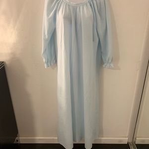 Vintage Miss Elaine Fleece Nightgown Long Sleeve
